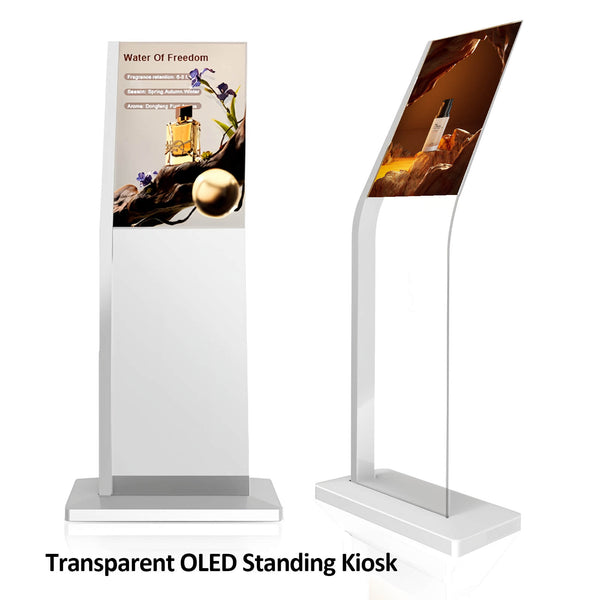 Transparent 30" OLED Standing Kiosk